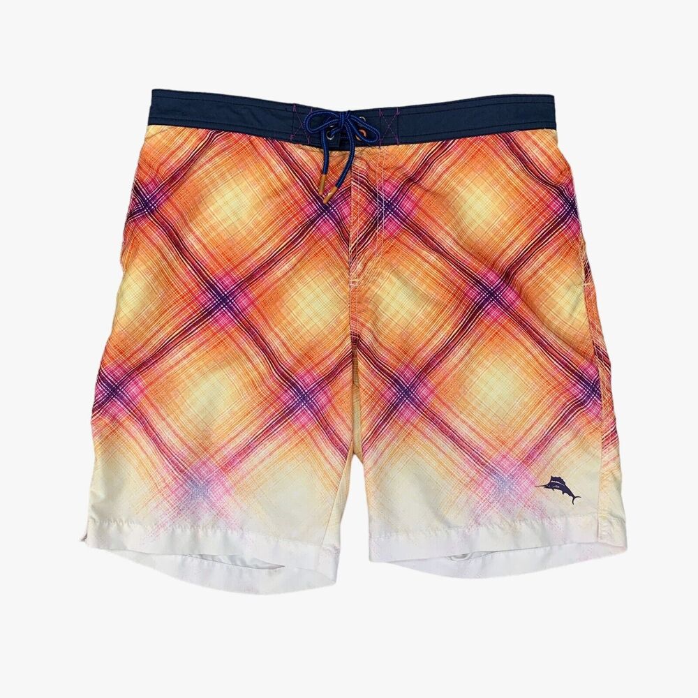 Tommy Bahama Beach Shorts Mens Large Brief Lined Live The Island Life Swim Trunk